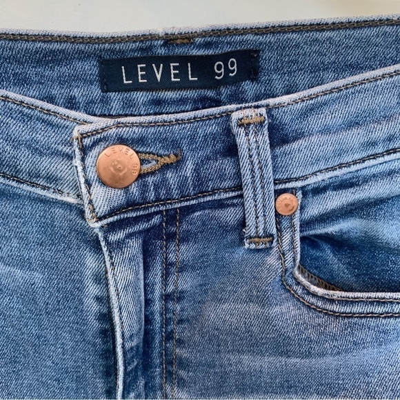Level 99 High Rise Skinny Crop Nostalgic Blue Size 27 - Picture 2 of 8